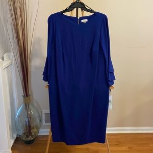 Calvin Klein size 18W blue sheath dress